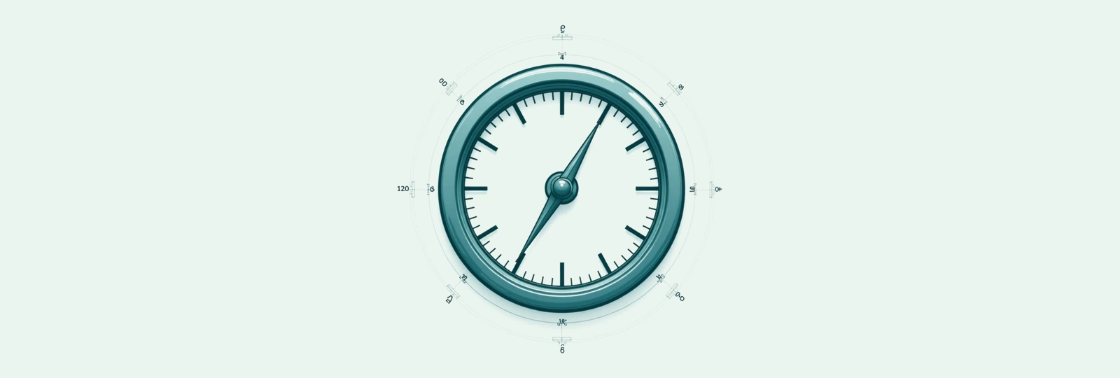 A line-art dashboard gauge