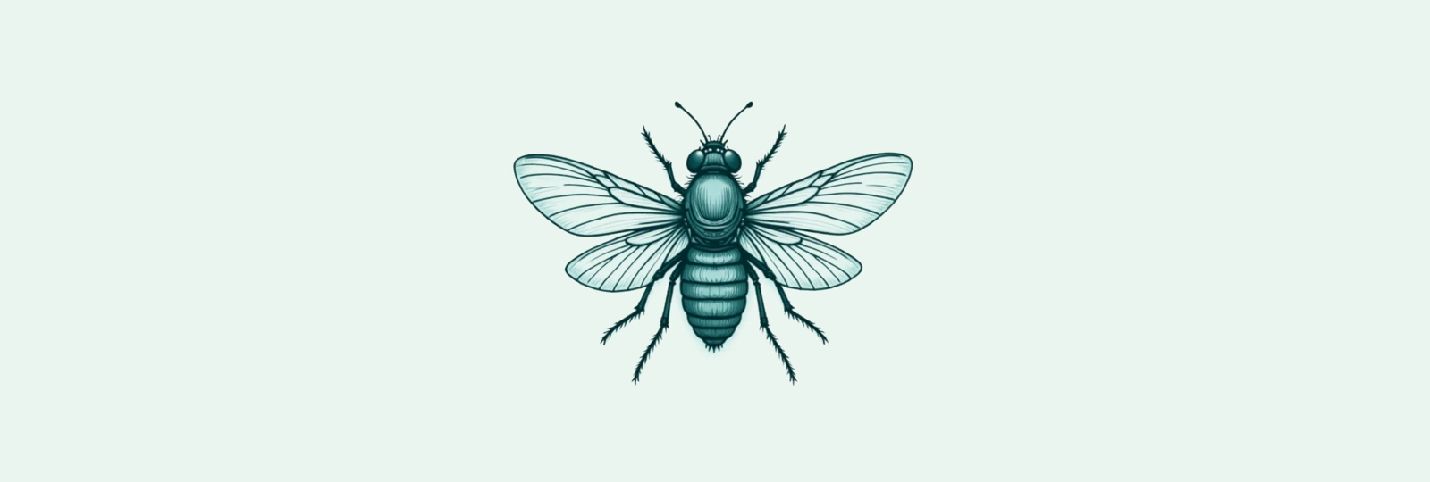 A line-art housefly