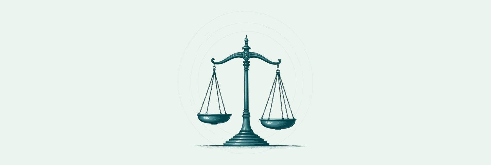 A line-art set of two-pan balance scales