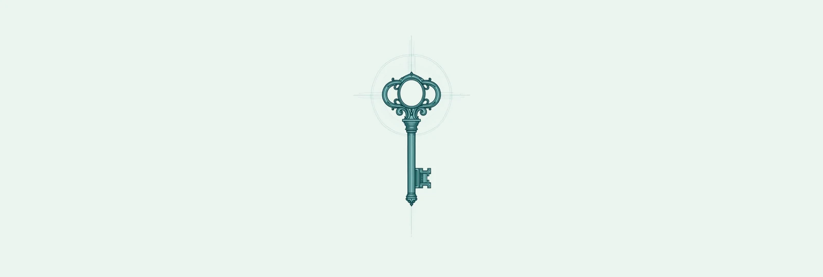 A line-art key